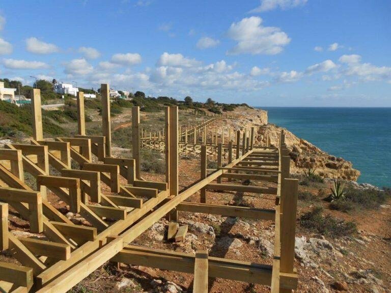 carvoeiro boardwalk wooden path algarve portugal