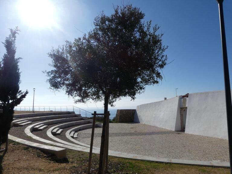 open air amphitheatre near ocean view terrace carvoeiro algarve portugal