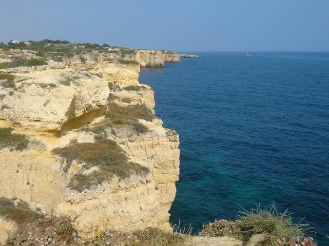 cliff view near ocean view terrace carvoeiro algarve portugal