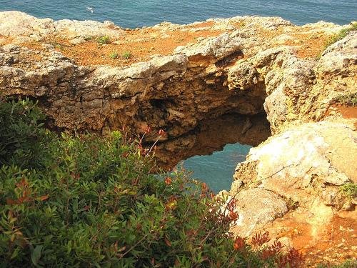 algar seco sinkholes limestone formations carvoeiro algarve portugal