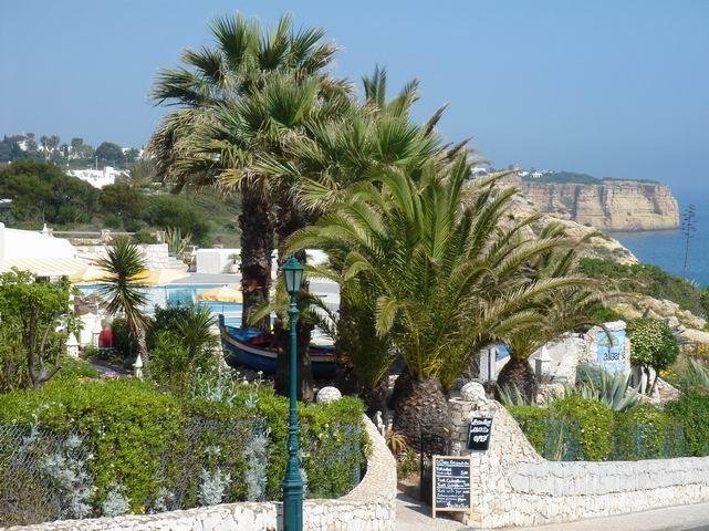cliffside path above carvoeiro coastline algarve portugal