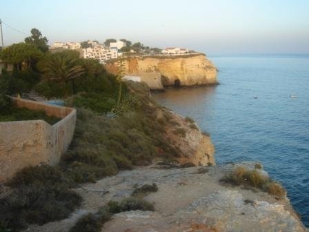 carvoeiro bay panoramic cliff view algarve portugal