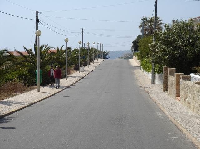 algar seco road towards cliffs carvoeiro algarve portugal