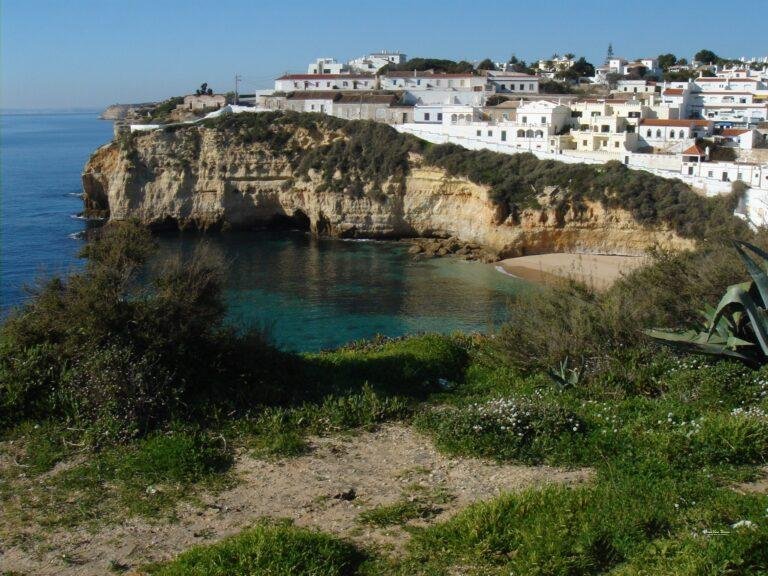 ocean view terrace sea view over carvoeiro beach algarve portugal