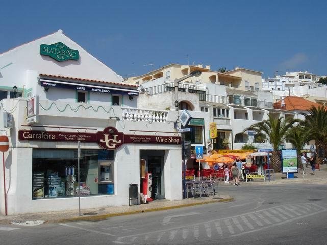 shops and restaurants in carvoeiro village algarve portugal