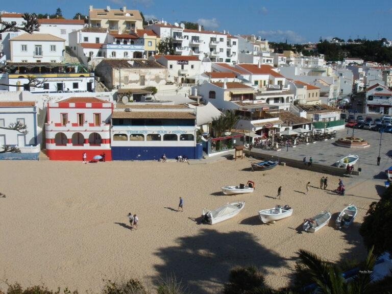 boats for benagil cave tours departing from carvoeiro beach algarve portugal