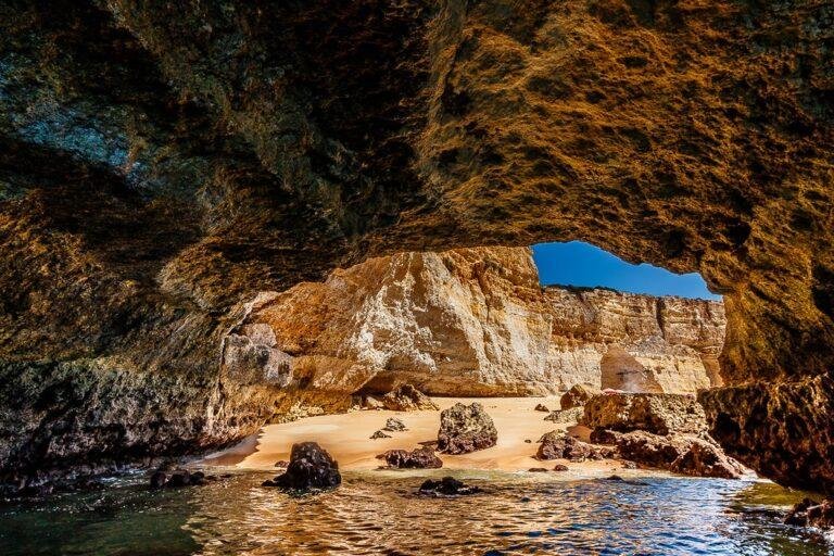 Praia da Malhada cave Algarve sea cave cliffs