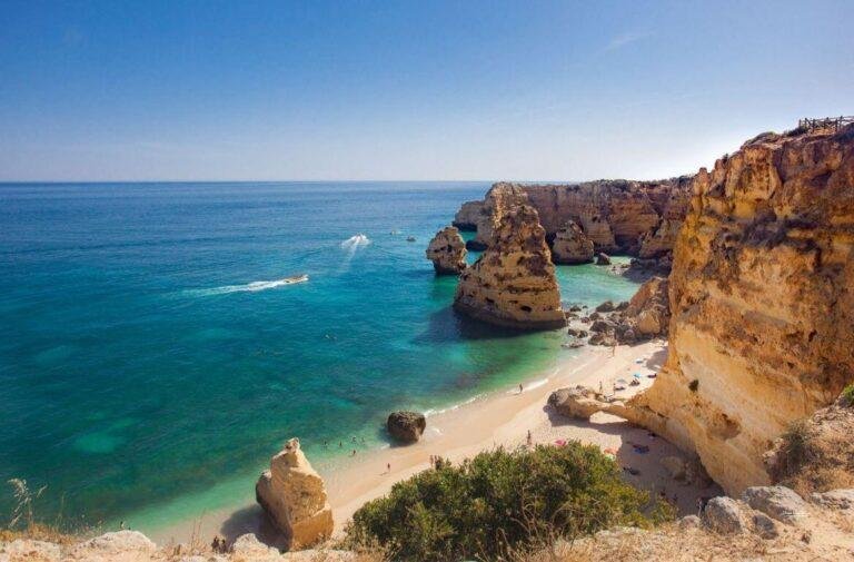 Praia da Marinha Algarve cliffs rock formations