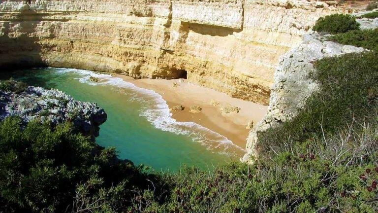 Praia da Morena Algarve beach cliffs coastline