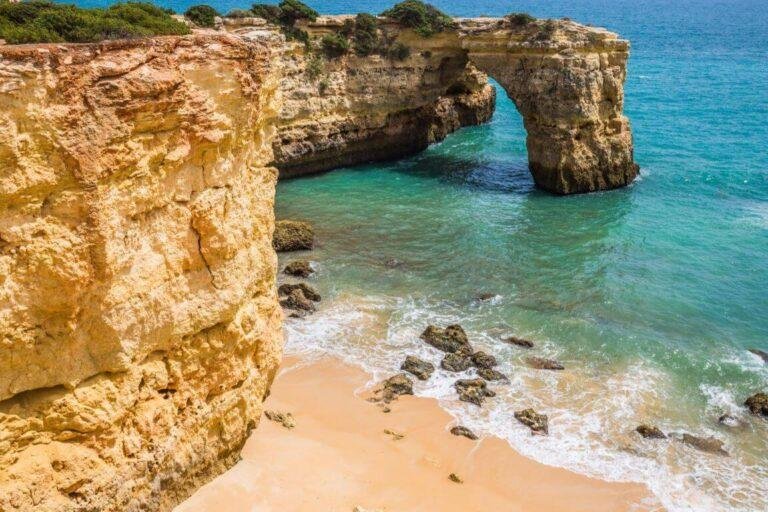 Praia da Albandeira arch Algarve rock formation