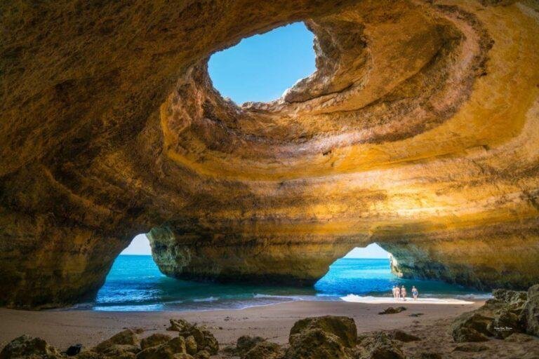 Benagil cave Algarve skylight beach interior