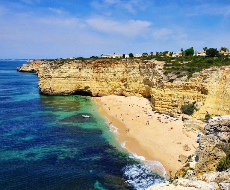 Praia de Vale Centeanes Carvoeiro Algarve beach cliffs