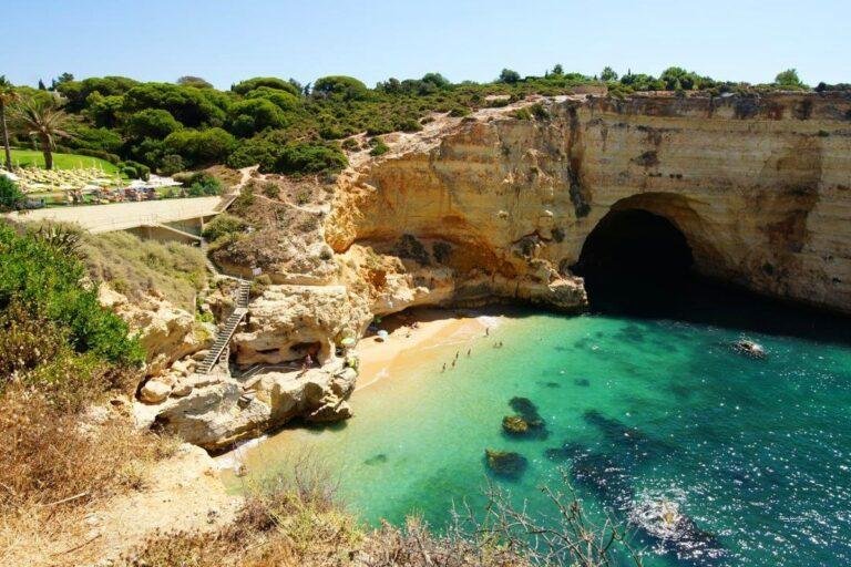 Praia do Vale Covo Carvoeiro Algarve cliffs coastline