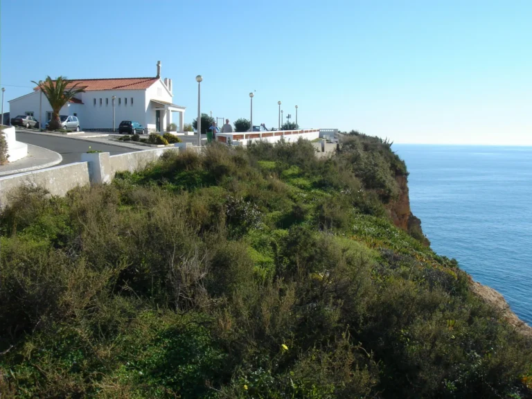 cliff view near carvoeiro fort algarve portugal