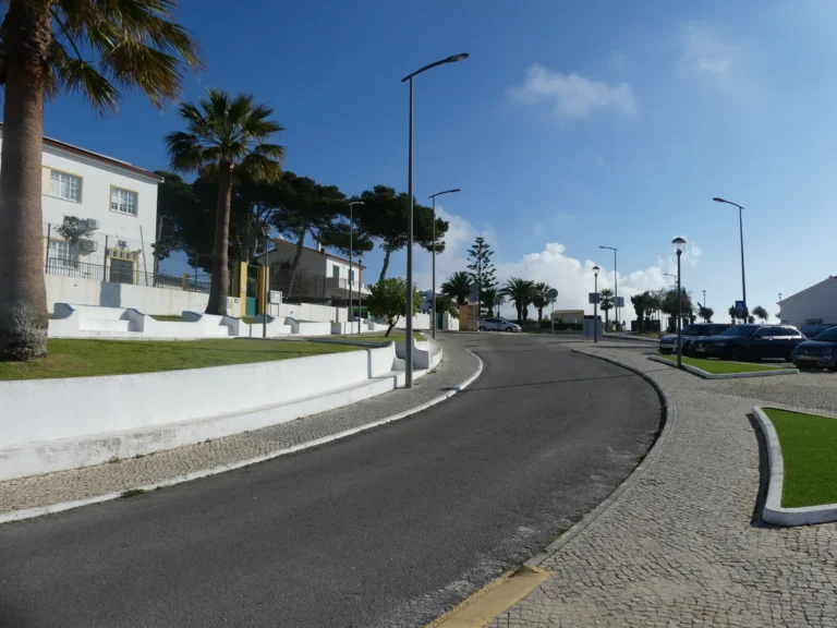 residential street near ocean view terrace carvoeiro portugal