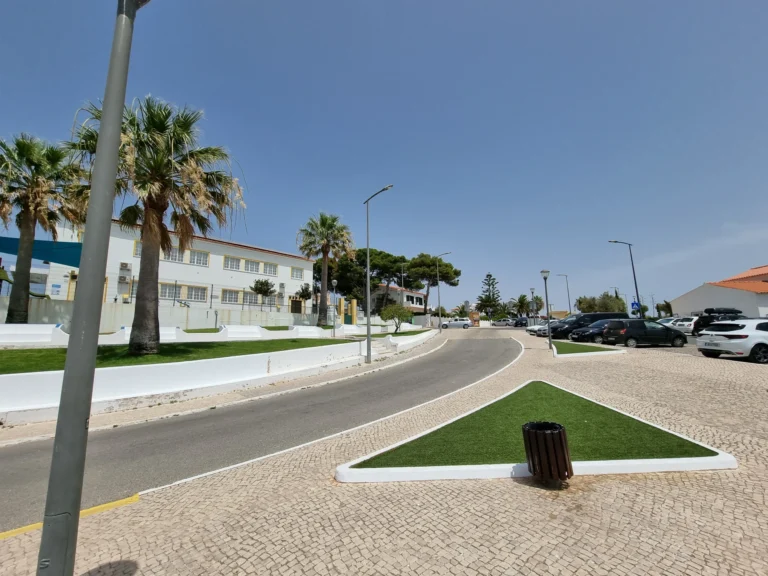access road to ocean view terrace carvoeiro algarve portugal