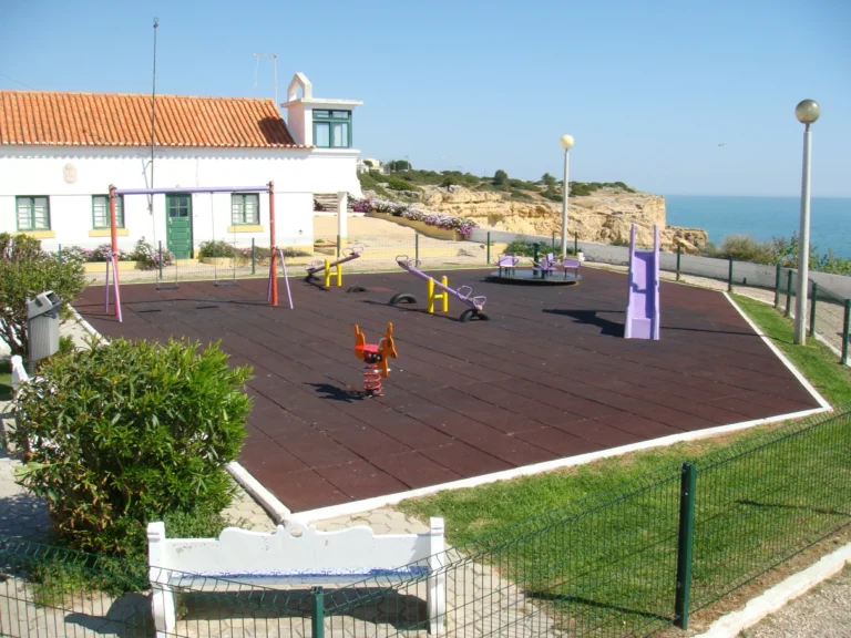 park area with viewpoint near carvoeiro fort algarve portugal