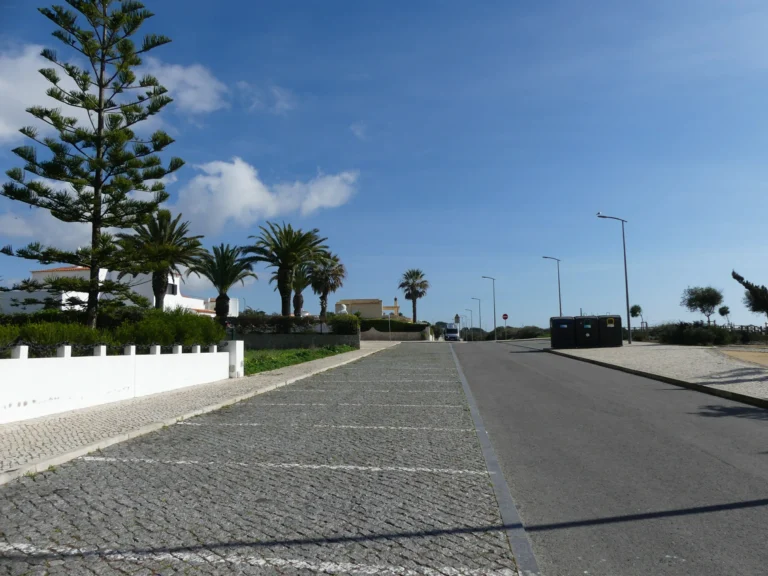coastal road near carvoeiro fort algarve portugal